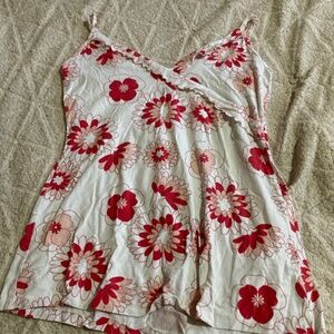 Floral Long Y2K Summer Flowy V Neck Tank Top